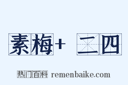 素梅+二四是什么意思的图片